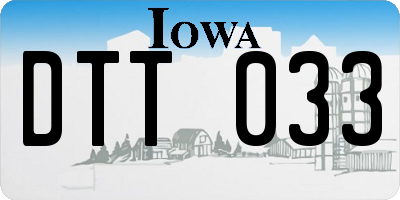 IA license plate DTT033