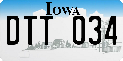 IA license plate DTT034
