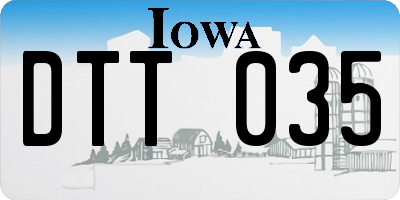 IA license plate DTT035