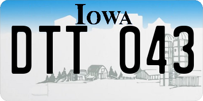 IA license plate DTT043