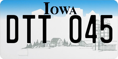 IA license plate DTT045