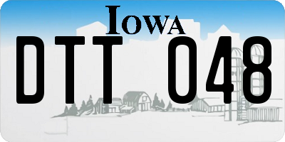 IA license plate DTT048