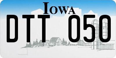 IA license plate DTT050