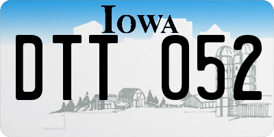 IA license plate DTT052