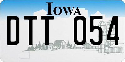 IA license plate DTT054