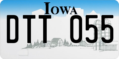 IA license plate DTT055