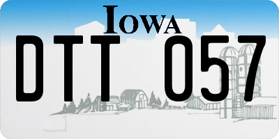 IA license plate DTT057