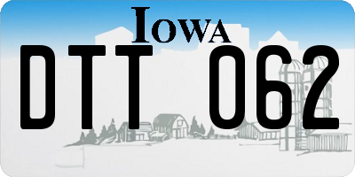 IA license plate DTT062
