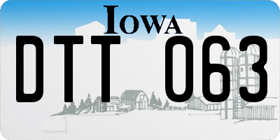 IA license plate DTT063