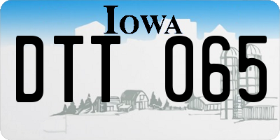 IA license plate DTT065