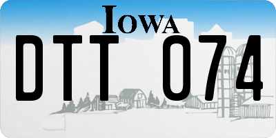 IA license plate DTT074
