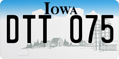IA license plate DTT075