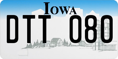 IA license plate DTT080