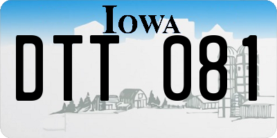 IA license plate DTT081