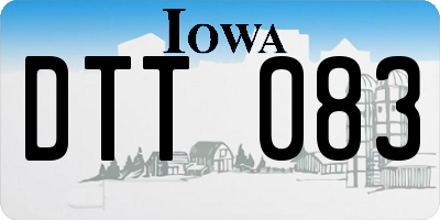 IA license plate DTT083