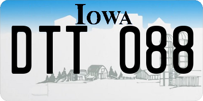 IA license plate DTT088