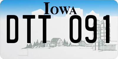 IA license plate DTT091