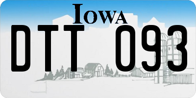 IA license plate DTT093