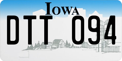 IA license plate DTT094