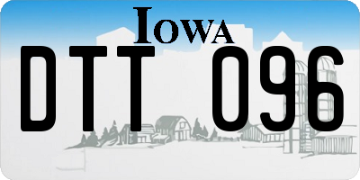 IA license plate DTT096