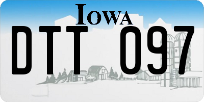IA license plate DTT097