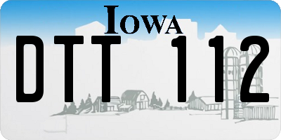 IA license plate DTT112