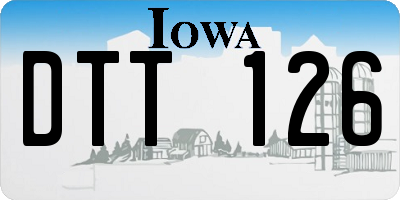 IA license plate DTT126