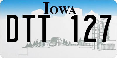 IA license plate DTT127