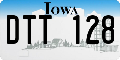 IA license plate DTT128
