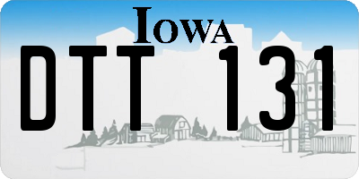 IA license plate DTT131