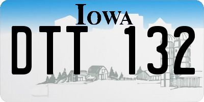IA license plate DTT132