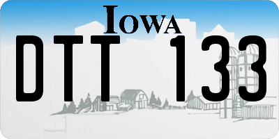 IA license plate DTT133