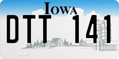 IA license plate DTT141