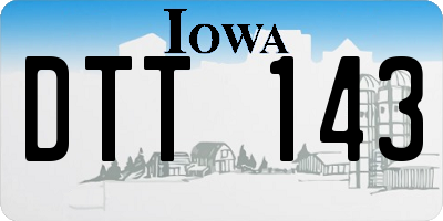 IA license plate DTT143