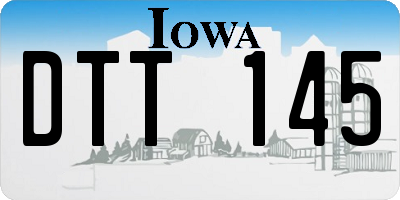 IA license plate DTT145