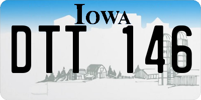 IA license plate DTT146