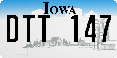 IA license plate DTT147