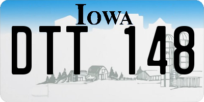 IA license plate DTT148
