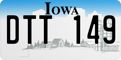 IA license plate DTT149