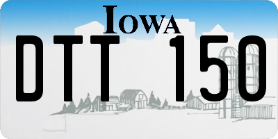 IA license plate DTT150