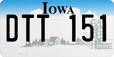 IA license plate DTT151