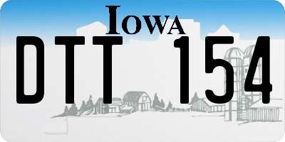 IA license plate DTT154