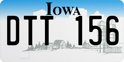 IA license plate DTT156