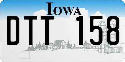 IA license plate DTT158