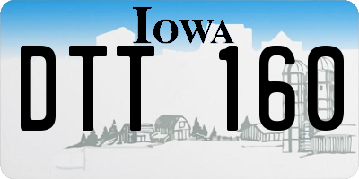 IA license plate DTT160