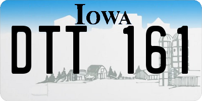 IA license plate DTT161