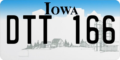 IA license plate DTT166