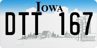 IA license plate DTT167