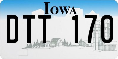 IA license plate DTT170