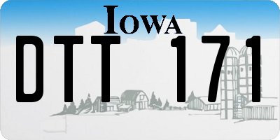 IA license plate DTT171